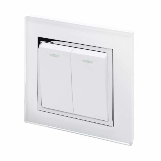 Retrotouch 00211 Crystal Rocker Switch, White Glass, w8 x h86 x d86 mm - Image 2
