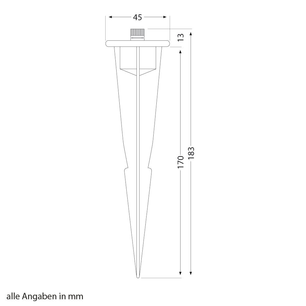 ledscom.de Garden Ground Spike for Garden Lights, Black, 17cm, 45mm ⌀ - Image 2