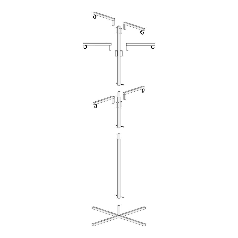TraderSuppliesOutlet Storefront Flower Hanging Basket Display Stand 6 Arm Patio Planter Cascade Heavy Duty Home Garden Centre - Image 4