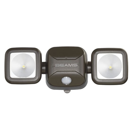 Mr. Beams MB3000 High Performance Wireless Battery Powered Motion Sensing LED Dual Head Security Spotlight, 500 Lumens, Brown, Set of 2 - Image 2