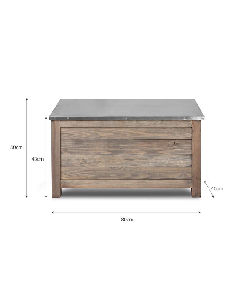 Garden Trading Aldsworth Outdoor Storage Box Crafted in Spruce | Indoor And Outdoor Use - Image 3