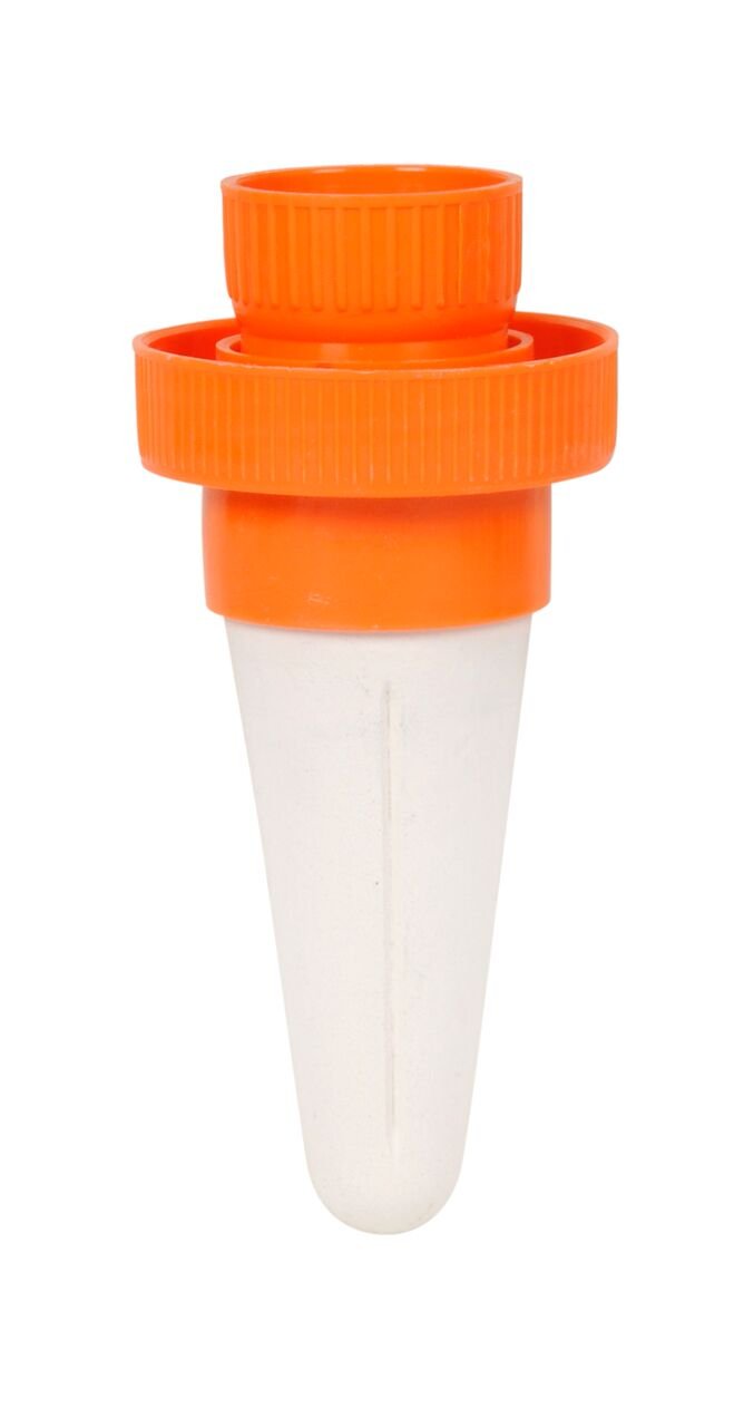 HOZELOCK - Automatic Drip Irrigation System Aquasolo - Size S (x4): Absence Irrigation, Orange Ceramic Cone, Ideal for Potted Plants
