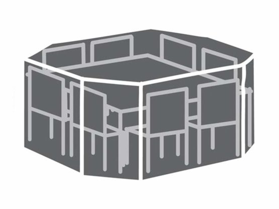 Perel Garden OCGS08 Case For Square Lounge Set, Black, 220 x 220 x 95 cm
