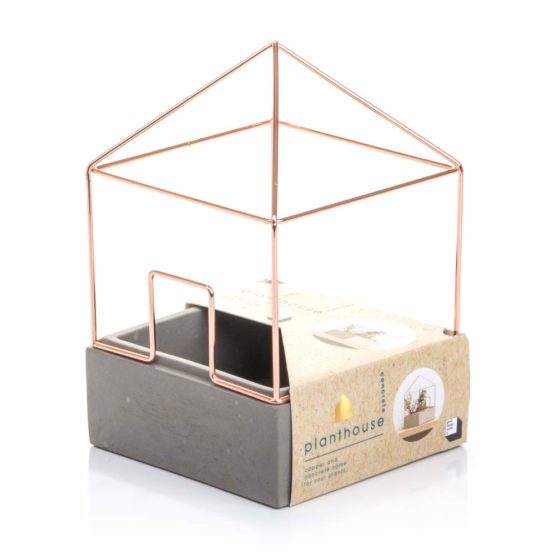 Good Design Works Copper Plant House, Concrete, 14 x 21 x 14 cm - Image 3