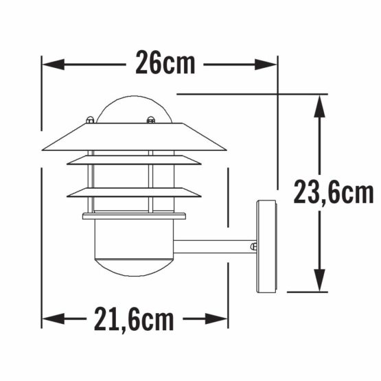 Konstsmide 7303-750 Modena Up Outdoor Wall Light / 1 x 60 W E27 Max Wall Lamp / Clear Glass Globe / Aluminium / IP44 / Matt Black - Image 3