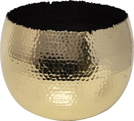 Ivyline AC19G 19/14 cm Hammered Bowl - Gold/Black