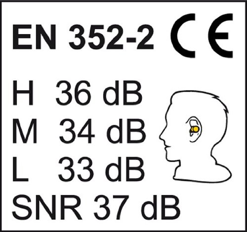 Connex COXT938711 Earplugs, Yellow, Set of 10 Pieces - Image 3