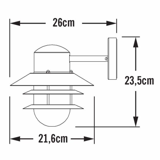 Konstsmide 7310-750 Modena Down Outdoor Wall Light / 1 x 60 W E27 Max Wall Lamp / Clear Glass Globe / Aluminium / IP44 / Matt Black - Image 3