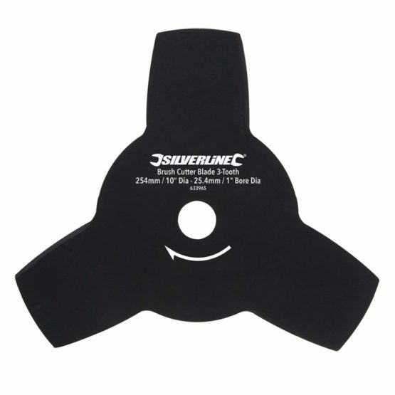 Silverline 633965 Brush Cutter Blade 3-Tooth with 25.4 mm Bore