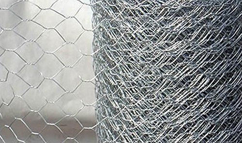 F&G Supplies 50m roll of 90cm (3ft) tall 25mm super strong Hexagonal Galvanised wire chicken rabbit mesh netting