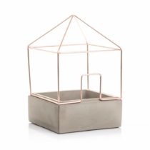 Good Design Works Copper Plant House, Concrete, 14 x 21 x 14 cm