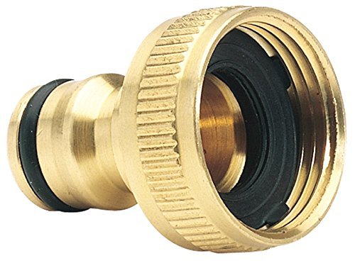 Draper 36198 Brass Garden Hose Tap Connector, 3/4", Gold