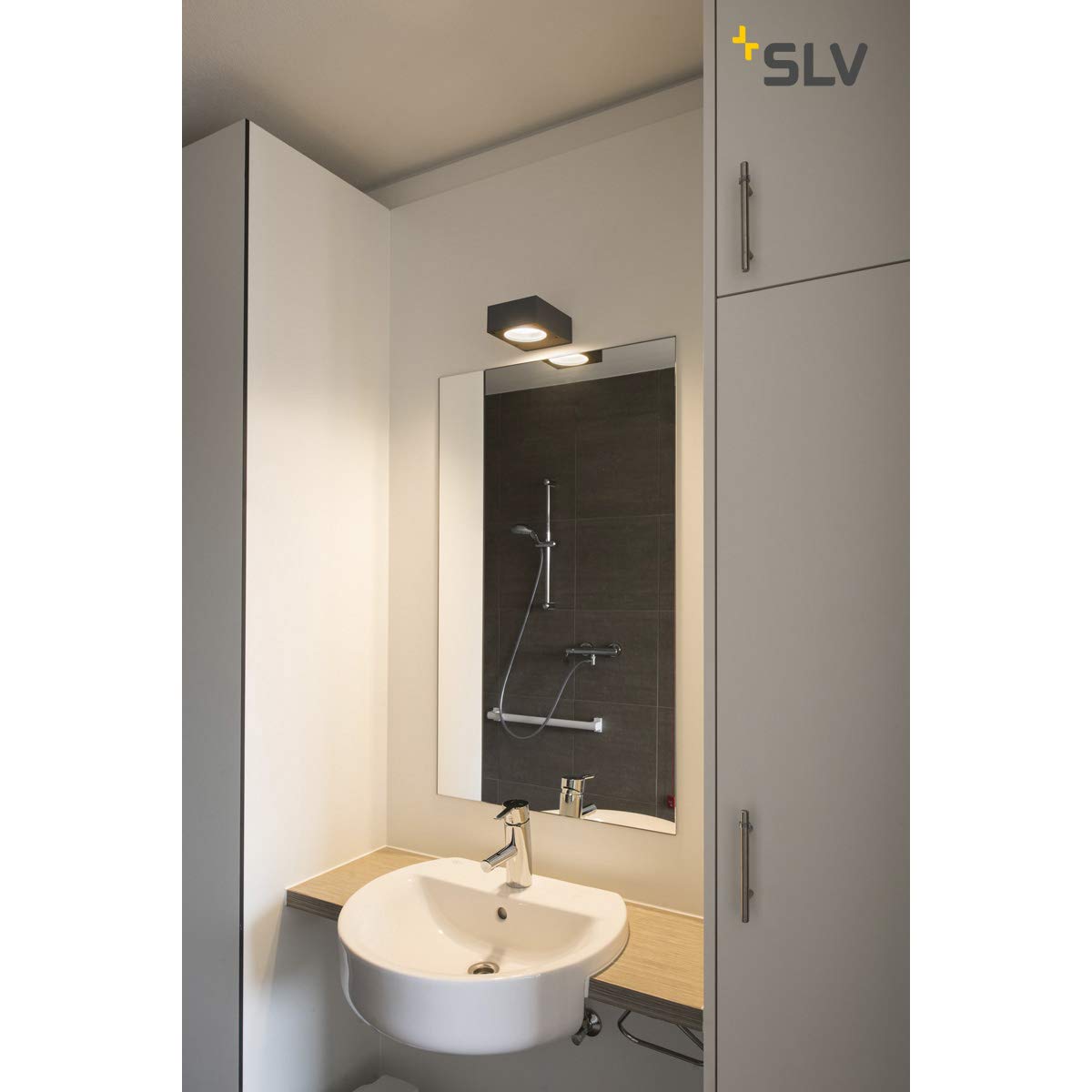 SLV Surface-Mounted Wall Light QUADRASYL WL 15 / Illumination for Walls, Paths, entrances, LED Outdoor spot, Surface-Mounted Outdoor Light - Image 3