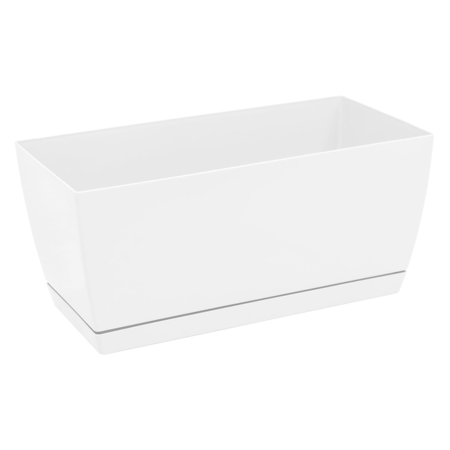 Prosper Plast DUPP400-S449 39 x 19 x 18.2 cm "Coubi" Box Planter - White