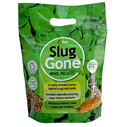 Vitax Slug Gone Wool Pellets, Natural, Organic Barrier To Protect Borders, Pots & Containers From Slugs And Snails, Long Lasting - 3.5L