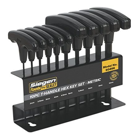 Sealey S0466 T- Handle Hex Key Set, 10 Pieces