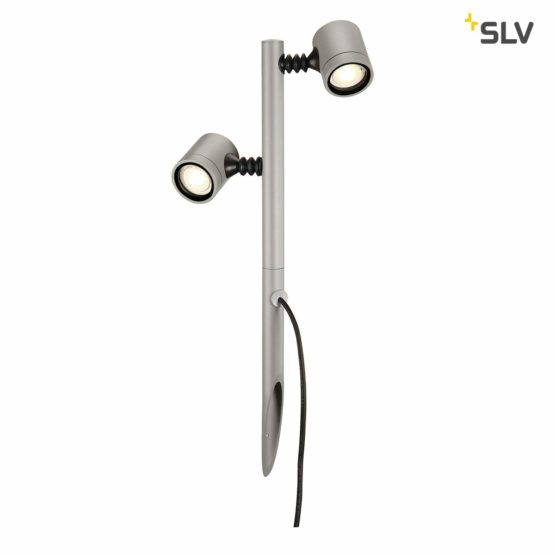 SLV Free-Standing MYRA 2 Illumination for Paths, Walls, entrances, LED Outdoor Garden lamp / GU10 IP44 4.5W Grey, Aluminium, 4.5 W - Image 3
