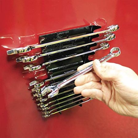 Sealey WR03 Spanner Rack Magnetic, Capacity 12 Spanners, Black - Image 2