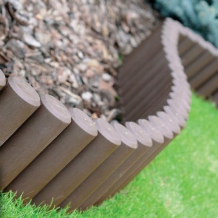 Prosper Plast IPALPLUS-R222 235 x 25 cm Garden Palisade - Brown