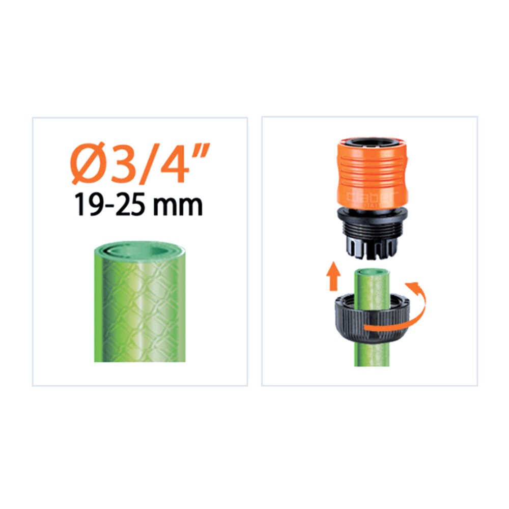Claber 8609 Rapid Fittings for Rubber, 3/4 - Image 2