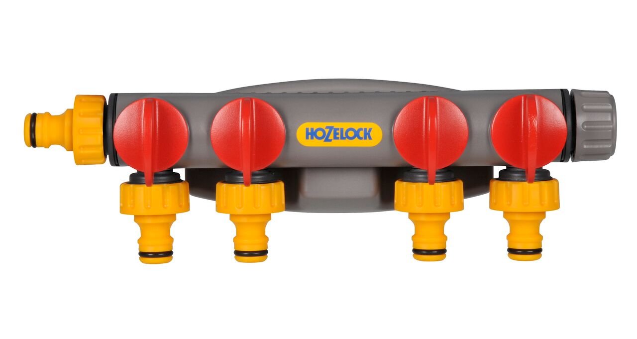 HOZELOCK, Multi-Tap Connector 4-Way Watering : Ideal for Creating 4 Circuits on a Single Tap