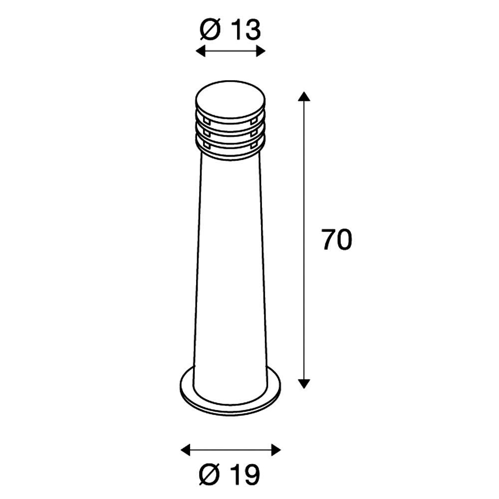 SLV Free-Standing lamp Rusty 70 / Outdoor Illumination for Paths Walls, entrances, LED Outdoor Garden lamp / E27 IP55 11W Rust - Image 4