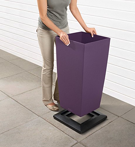 Lechuza Coaster for Lechuza CUBICO 40 Planter L41 W41 H4.5 cm Charcoal Metallic - Image 4
