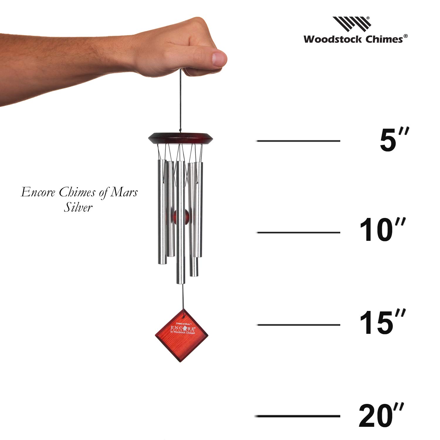Woodstock DCS17 Encore Collection Silver Chimes of Mars Windchime - Image 3
