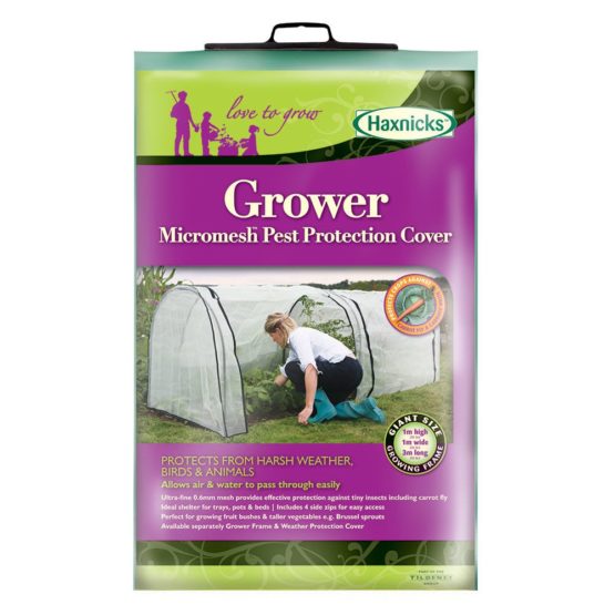 Haxnicks Grower Frame Cover, Mini Greenhouse Cover, Micromesh Fine Netting, Transparent - 300 x 100 x 100 cm, FTUN010103