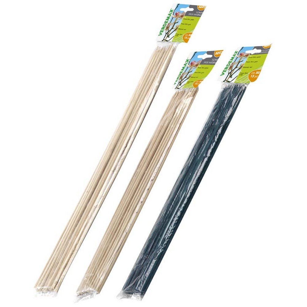 Verdemax 6682 40 cm Height Bamboo Support Stake Bunch - Natural (20-Piece)