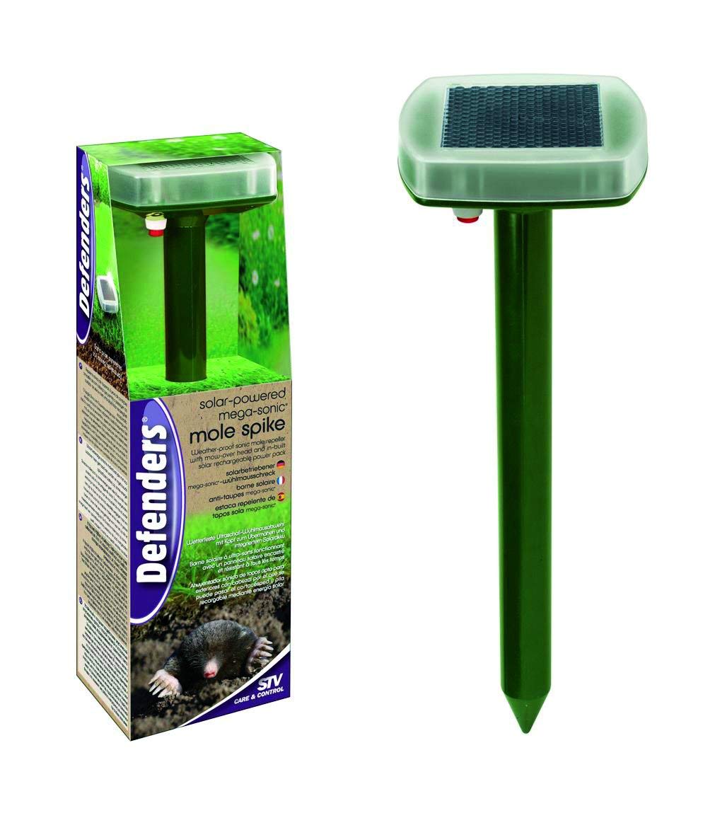 The Big Cheese Hi-Vis Mega-Sonic Solar Mole Repeller Spike. Solar Powered Weather-Resistant Mole Deterrent for Continuous Protection of Lawn and