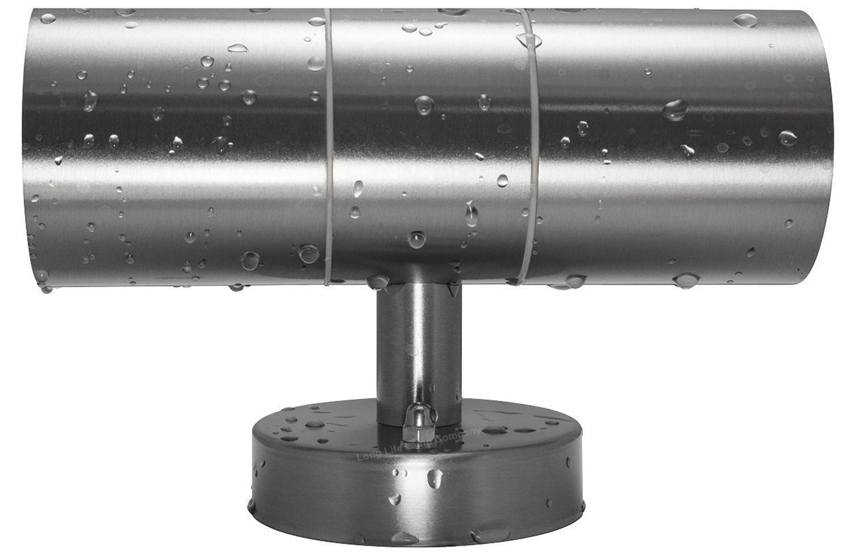 Modern Stainless Steel Up Down Double Wall Spot Light IP65 Outdoor Use GU10 (Pack of 4) - Image 3