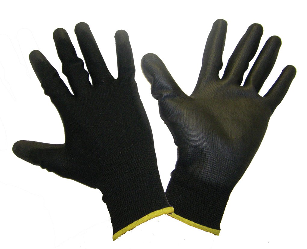 Honeywell 2100251-09/MPP PSS Workeasy Black PU General Purpose Gloves, Fine handling in Dry environement