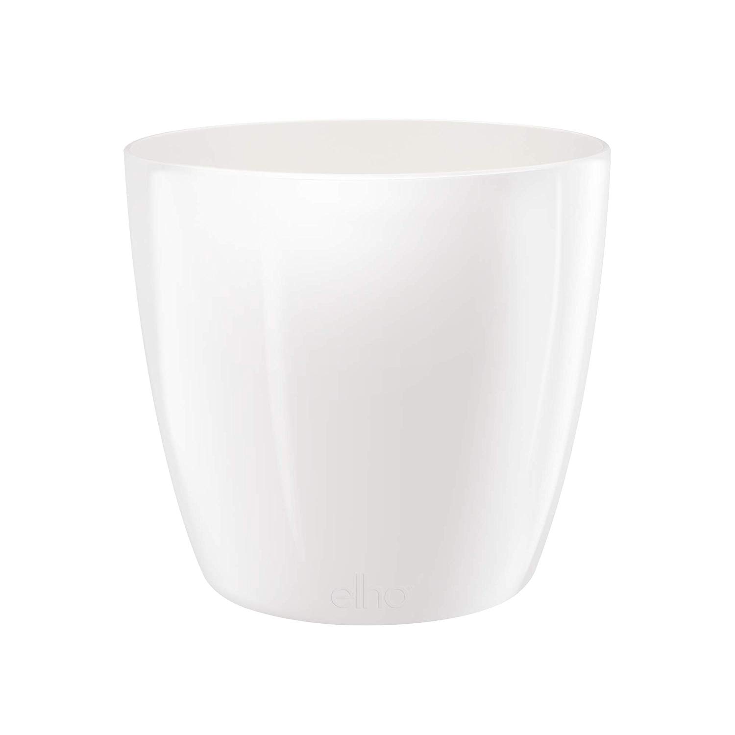 elho Brussels Diamond Round 25 - Flower Pot Indoor - 100% Recycled Plastic - Ø 25.2 x H 23.0 cm - White/White - Image 2