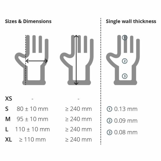 Unigloves GA0042 Powder Free Commercial Nitrile Gloves, Small, Black (Pack of 100) - Image 3