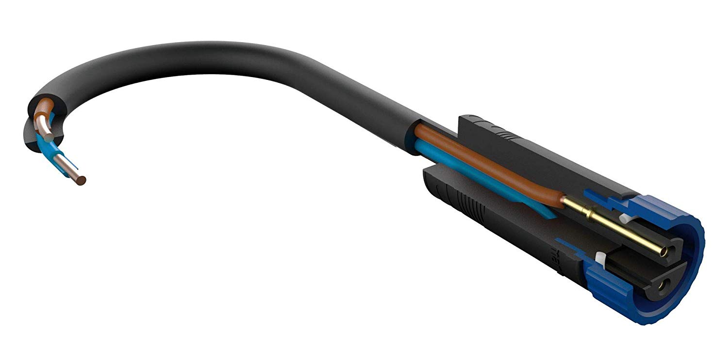 Paulmann 93994 Outdoor Plug & Shine Cable IP68 1m 1 in-3out 2x1,5qmm Black Plastic, 100 x 1.5 x 1.5 cm - Image 3
