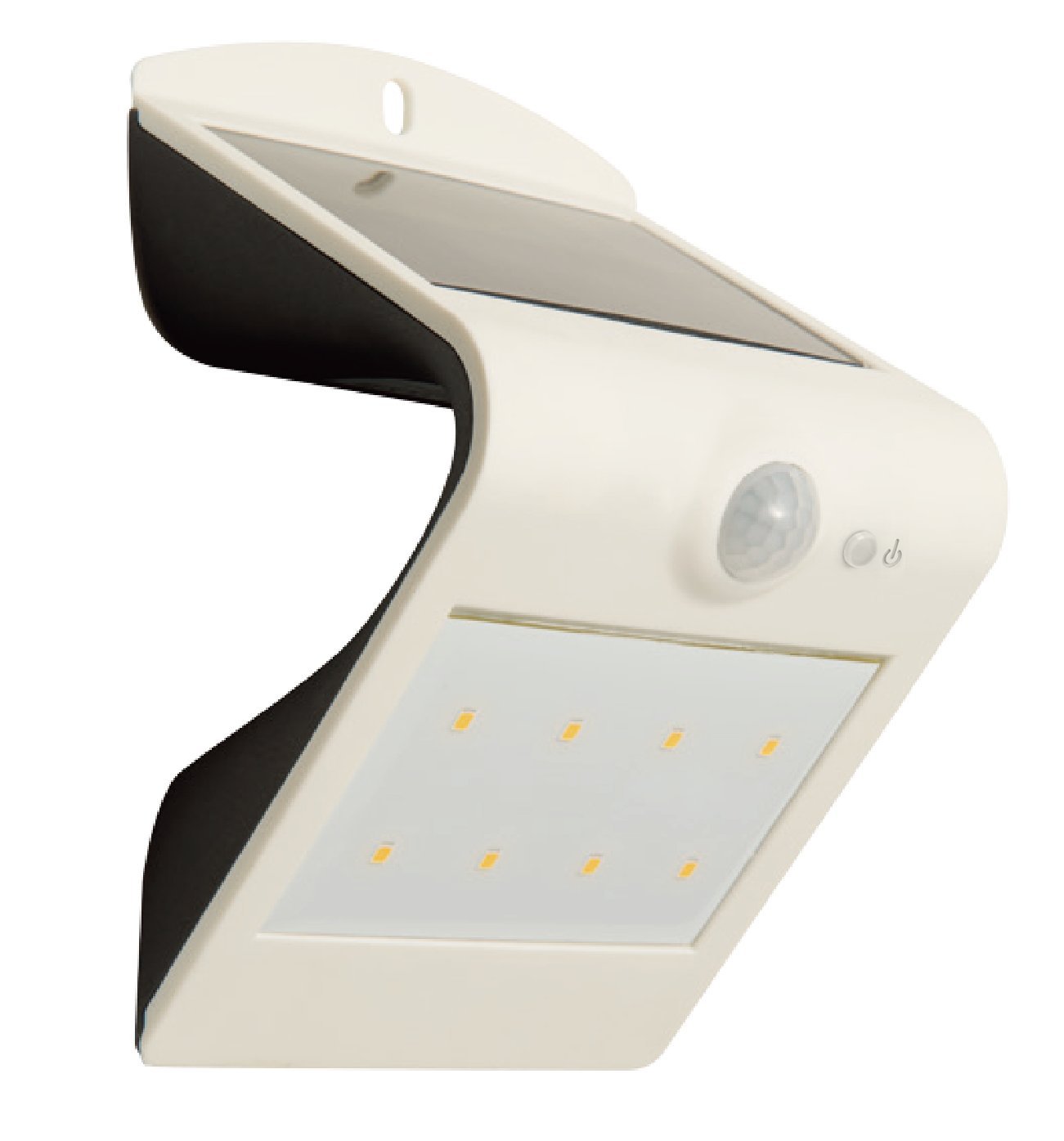 Luceco Solar Powered LED Outdoor Wall Light with PIR Motion Sensor, Security Light, Exterior Lighting, Curved Design, Adjustable, Guardian