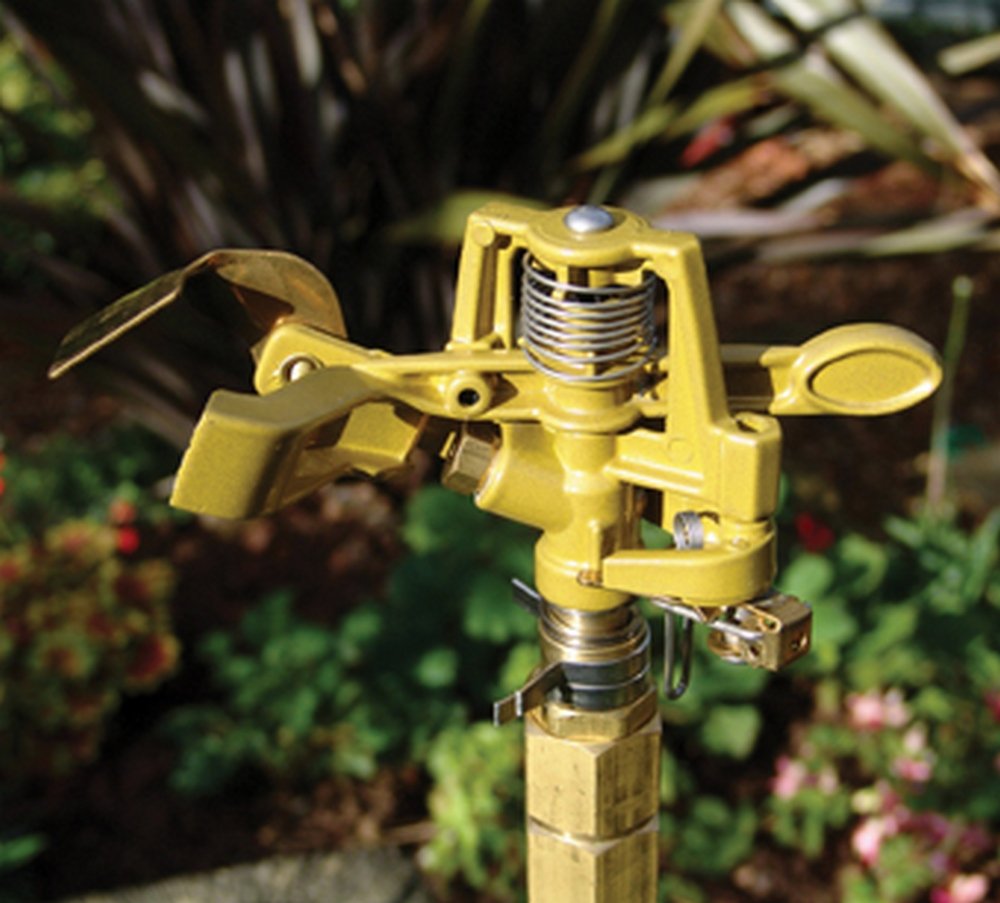 Greenkey Metal Base Pulsating Water Sprinkler for Grass Lawns, Gardens, Shrubs and Plants - Brass Fittings - Image 3