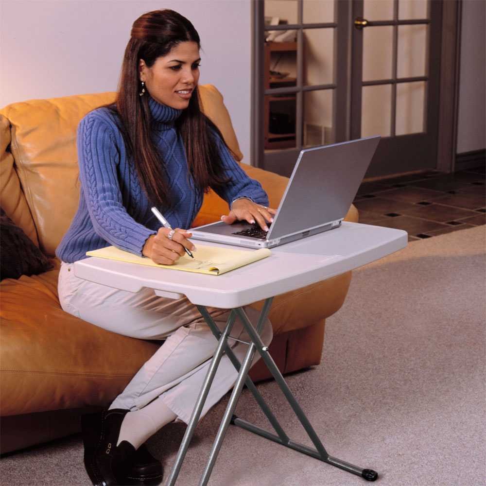 LIFETIME 28241 30-Inch Adjustable Height Personal Table, White Granite, 30 Inch - Image 4