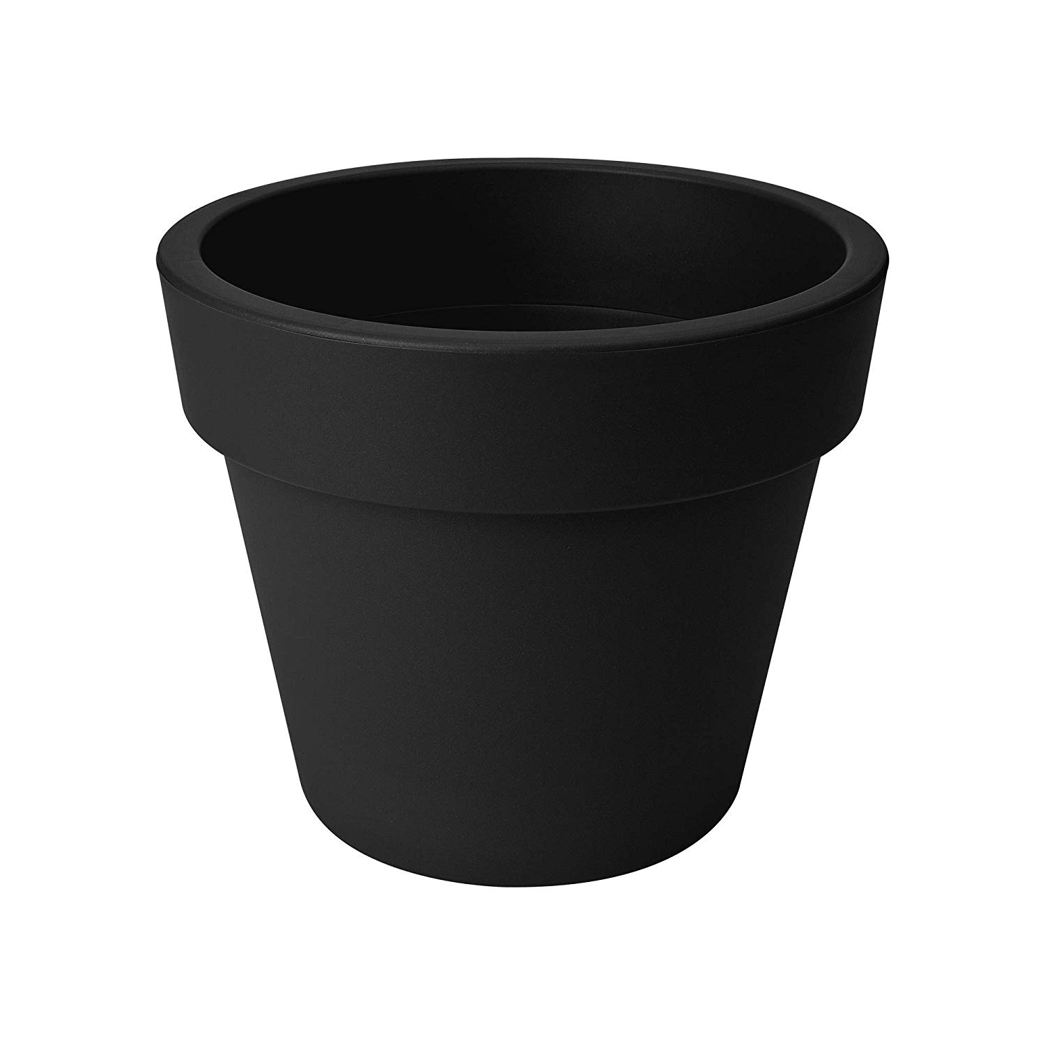 elho Green Basics Top Planter 23 - Flower Pot for Outdoor - Ø 23.0 x H 19.6 cm - Black/Living Black