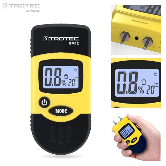 TROTEC BM12 Moisture Meter/Wood moisture and material moisture (plaster, stucco or screed) measurement