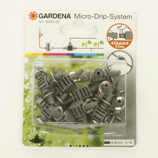 Gardena G8330-29 Pieza en T 4,6 mm Blister 10 derivaciones el sistema de conexión Quick & Easy, Estándar - Image 2