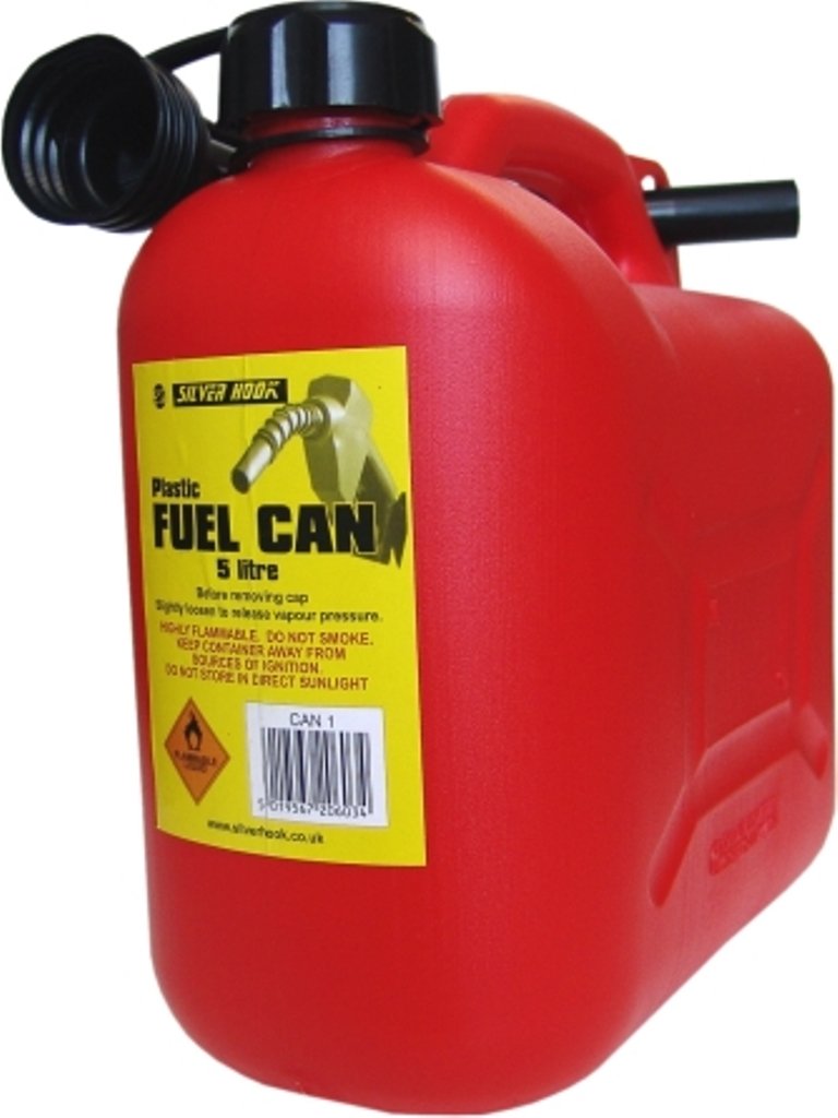 S Style CAN1 Leaded Petrol Can and Spout Red 5 Litre