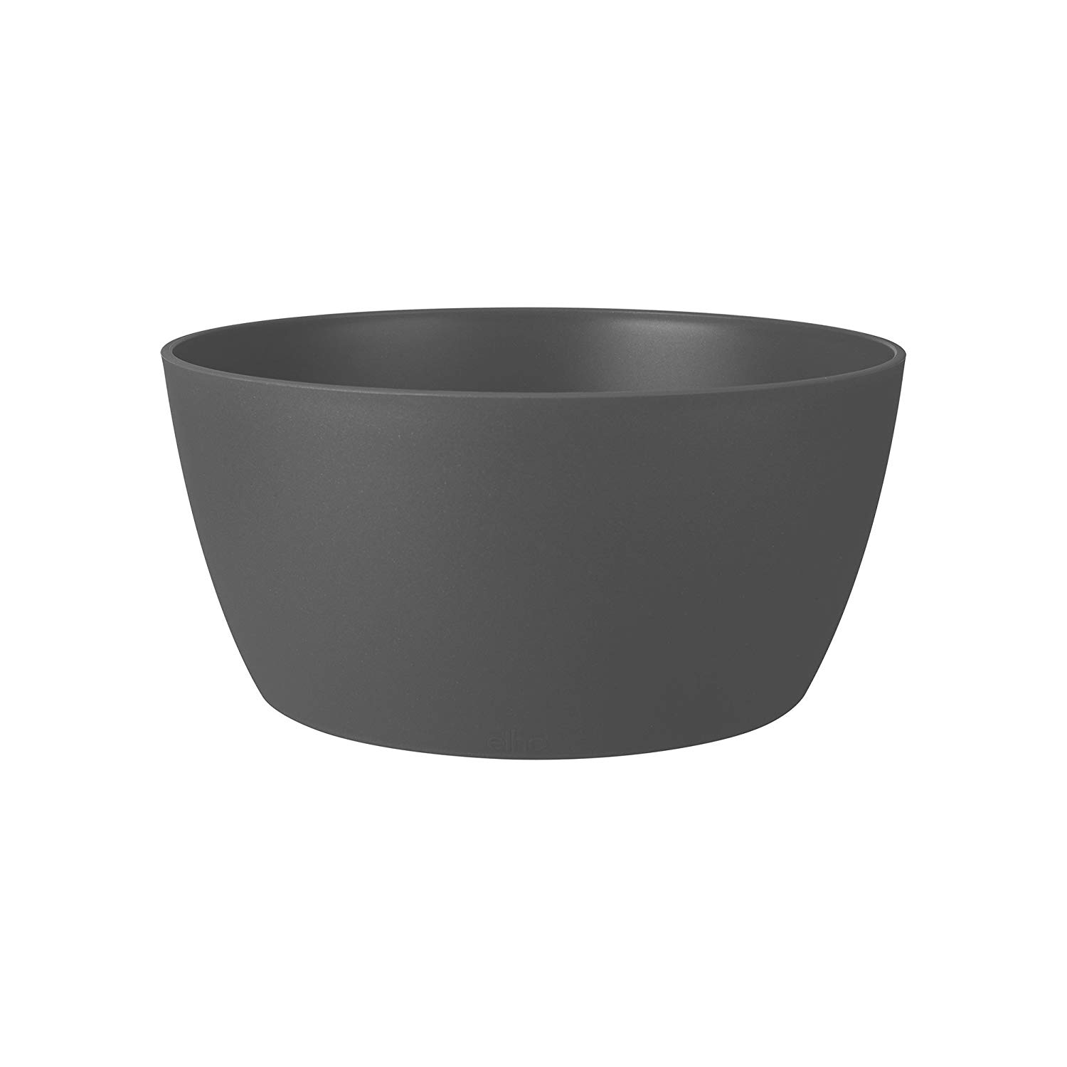 elho Brussels Bowl 23 - Flower Pot for Indoor - 100% Recycled Plastic - Ø 22.9 x H 10.8 cm - Black/Anthracite - Image 2