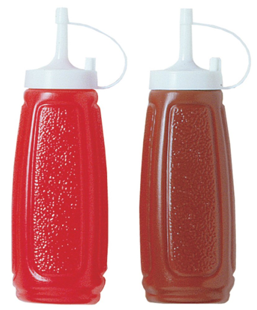 Chef Aid 2 Plastic Sauce Bottles, Ideal for BBQ Inchs and Outdoor Eating