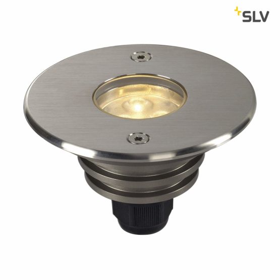 SLV Ground recessed Light DASAR® 920 / LED spot for Terrace, Outdoor Spotlight, recessed lamp Garden, Ground lamp for Outdoor / IP67 3000K 360lm Stainless Steel 40 Degrees