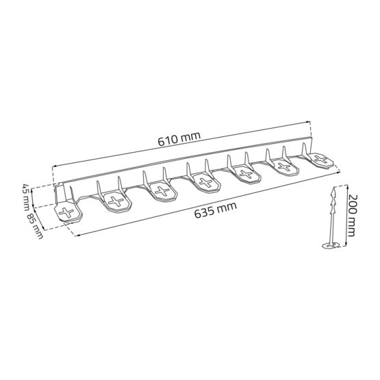 Prosper Plast 0645 Lawn Border, 480 x 8.4 x 4.5 cm, Black, 480x8.4x4.5 cm - Image 2