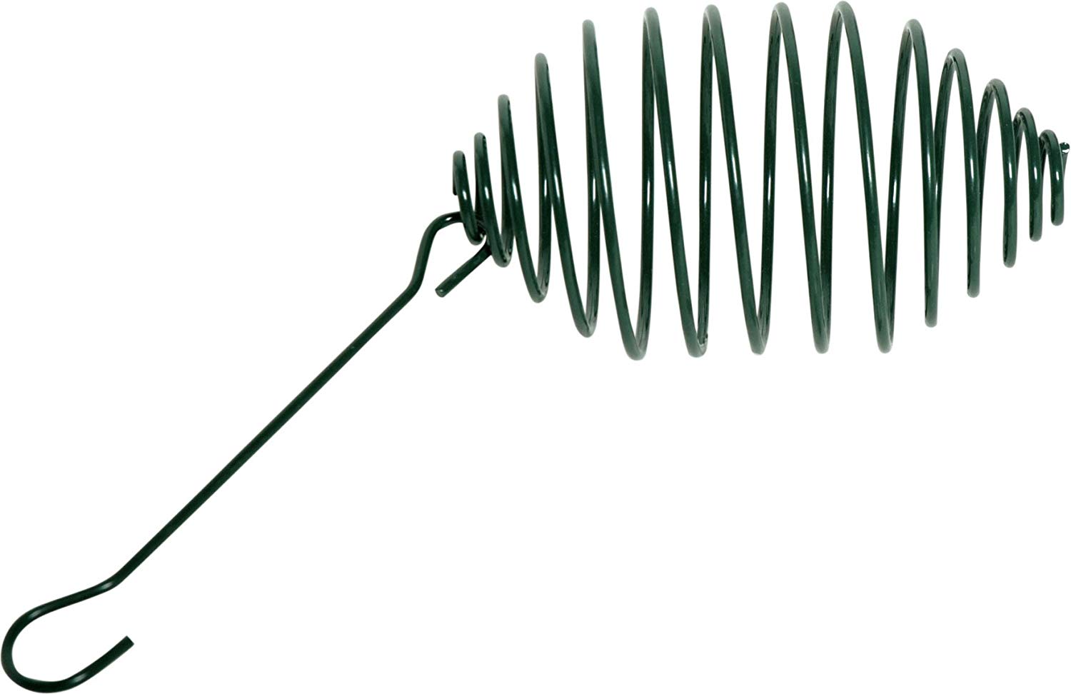 dobar® Fat Ball Holder - Spiral for Wild Birds - Metal Bird Feeder for Garden/Patio/Balcony - Diameter 7.5 x 11 (26.5) cm - Green