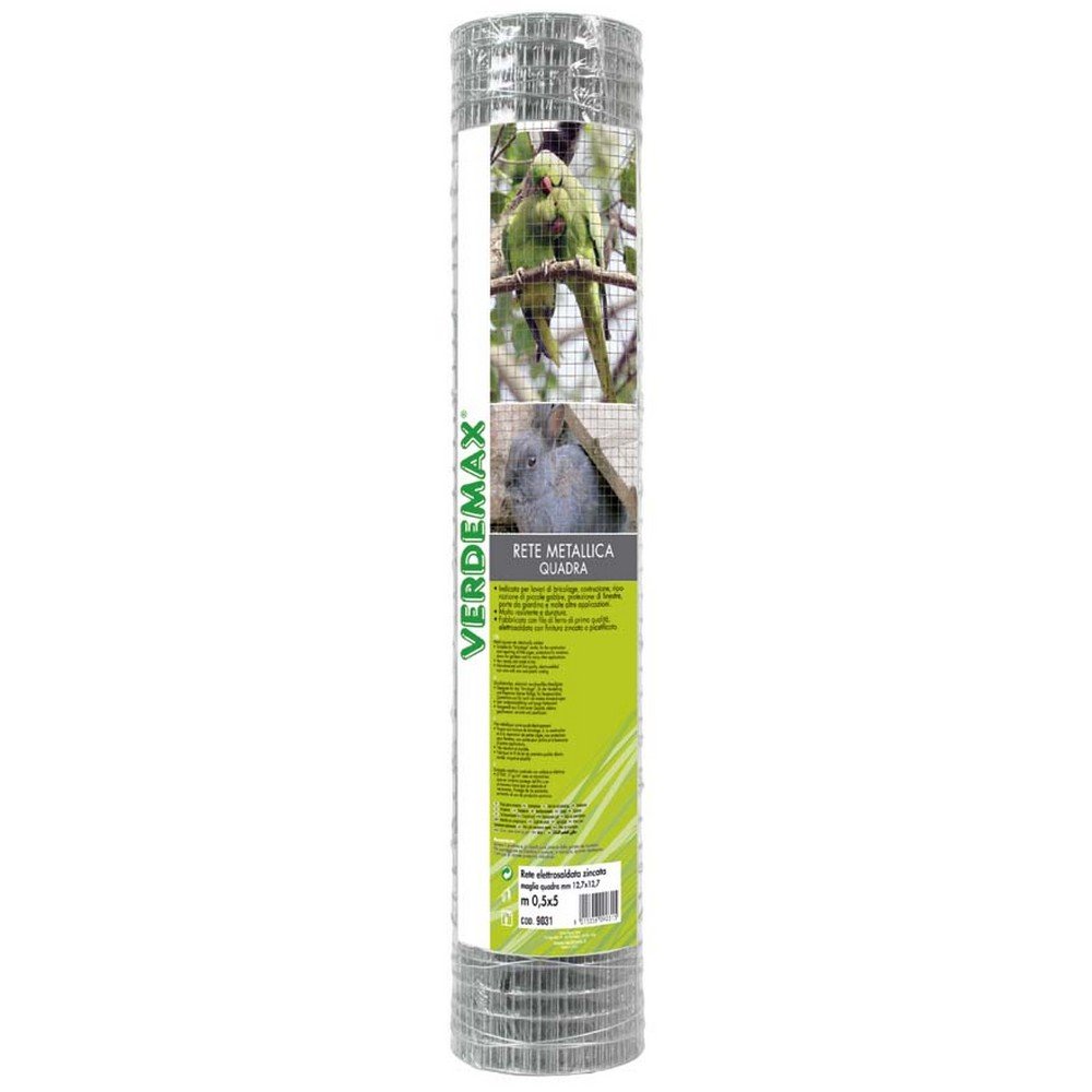 Verdemax 9031 0.5 x 5 m Galvanized Metal Square Net Roll - Grey - Image 3
