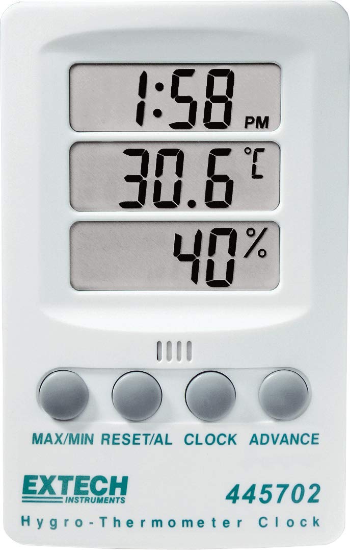 Extech Instruments 445702 Hygro-Thermometer Clock - Image 2